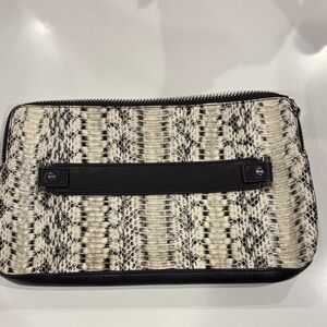 Real water snake python Clutch lamb leather wallet. Milly